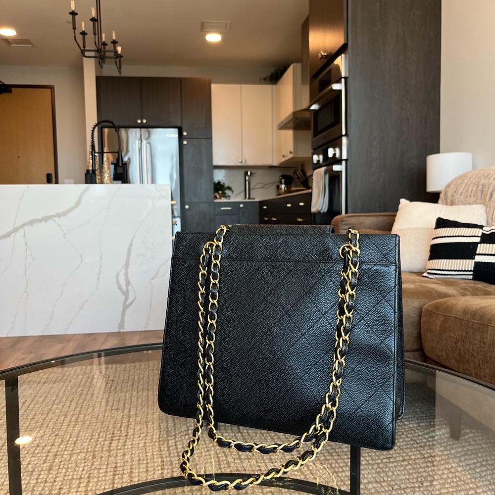 Chanel Black Caviar Shopping Tote - Picture 3 of 16